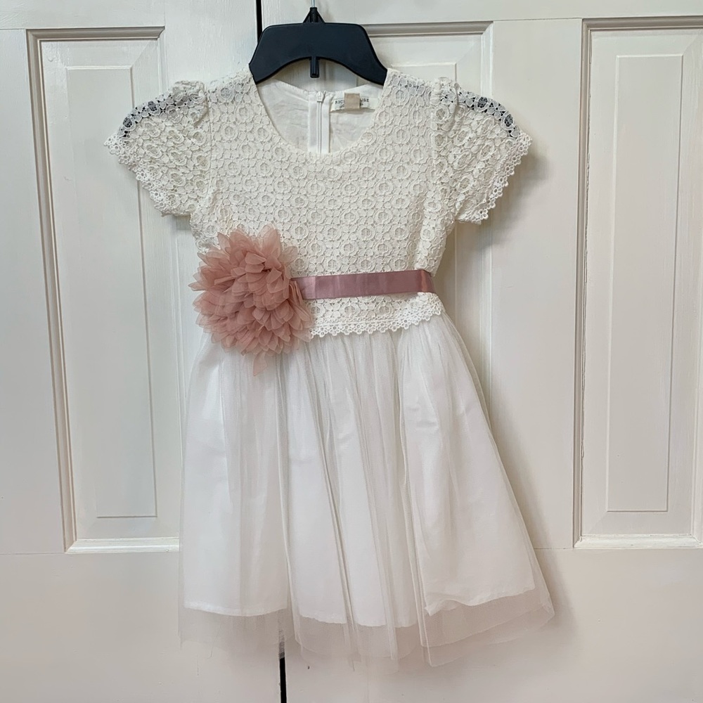 Ivory lace and tulle dress